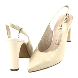 Caprice sandals on a post for women 29603 beige 3