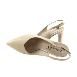 Caprice sandals on a post for women 29603 beige 4
