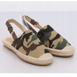Espadrilles with an open heel camo HH-119 Camouflage green 2