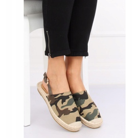 Espadrilles with an open heel camo HH-119 Camouflage green 1