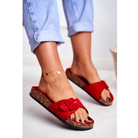 BUGO Women's Slippers Red Buckle Adjustable Rosaline 1