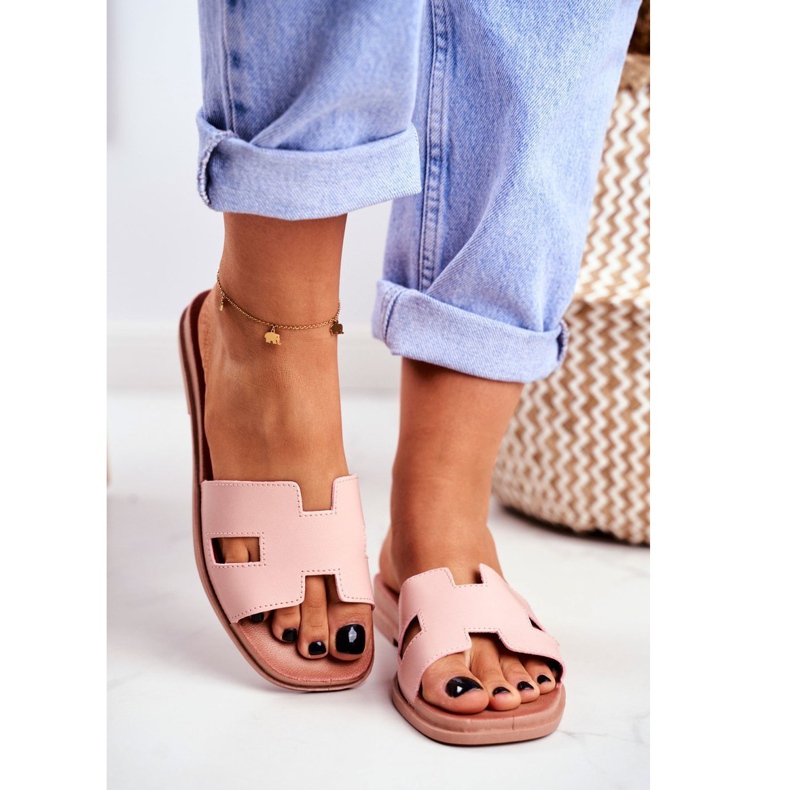 BUGO Women's Slippers Pink Geometric Classic Theodora 1