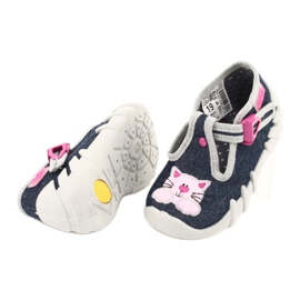 Befado children's shoes 110P378 navy blue pink grey 4
