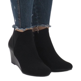 Elegant Boots On Wedge 1455 Black 1