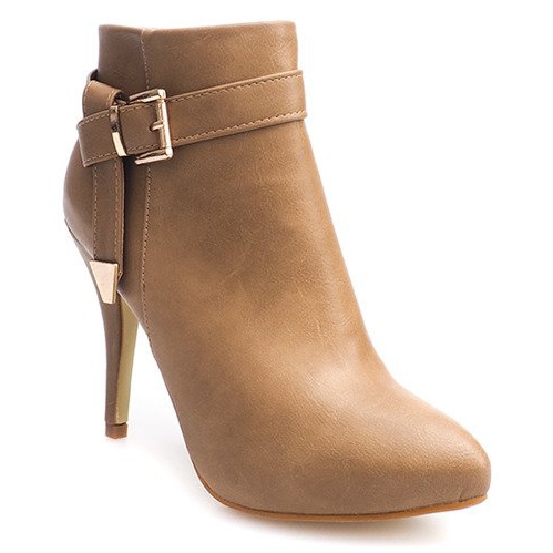 Elegant Boots On High Heel 6-148 Khaki green 1