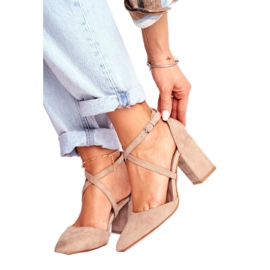 SEA Women's Pumps On A Heel In Spitz Beige Traffic 1 SEA Women's Pumps On A Heel In Spitz Beige Traffic 1