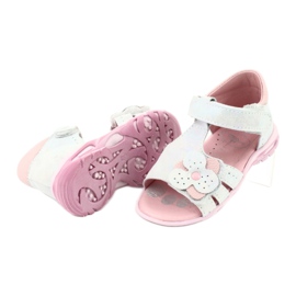 Sandals shiny with Velcro Ren But 1406 white blue grey pink 3