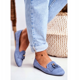 BUGO Women's Loafers Blue Lords Fringes Therese 2