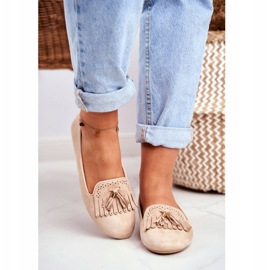 BUGO Women's Loafers Beige Lords Fringes Therese 2