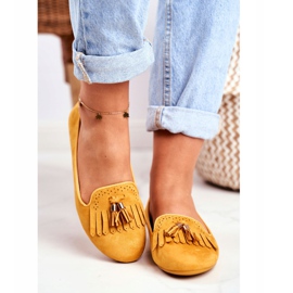 BUGO Women's Loafers Yellow Lords Fringes Therese 2
