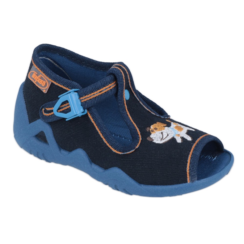 Befado children's shoes 217P105 navy blue orange multicolored 1
