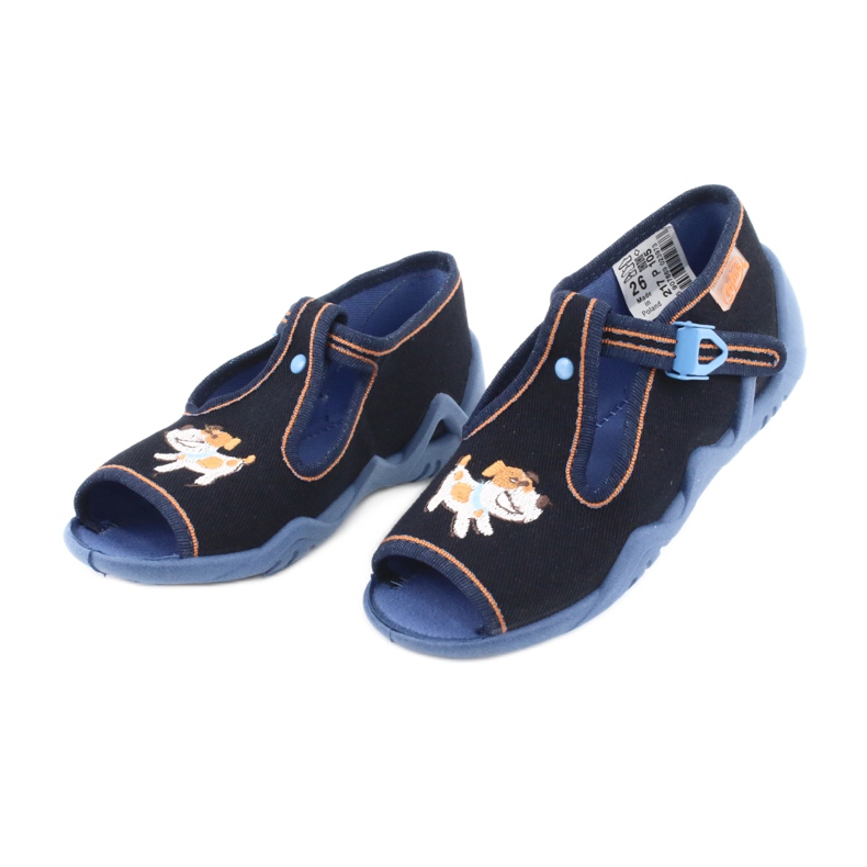 Befado children's shoes 217P105 navy blue orange multicolored 3