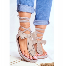 Lu Boo Women's Gray Tied Sandals Japanese Mara grey 2