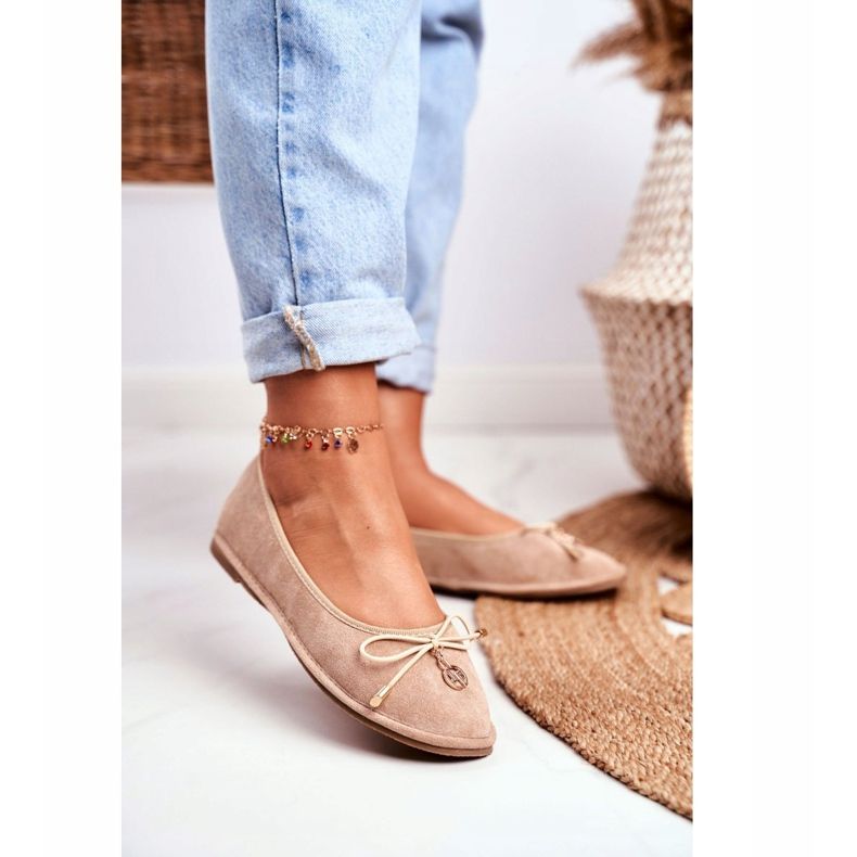 Women's Ballerinas Lu Boo Suede Beige Layla 1