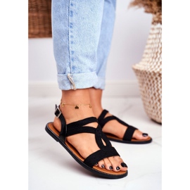 BUGO Women's Sandals Flat Black Rachel 1 BUGO Women's Sandals Flat Black Rachel 1