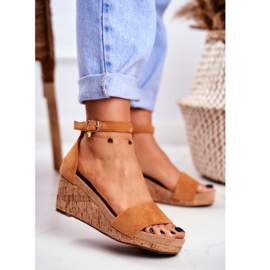 PS1 Women's Sandals On Wedge Camel MarryMe brown 2