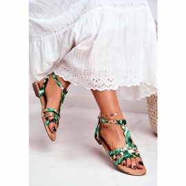PS1 Women's Sandals Elegant Green Oriental Brooke 2