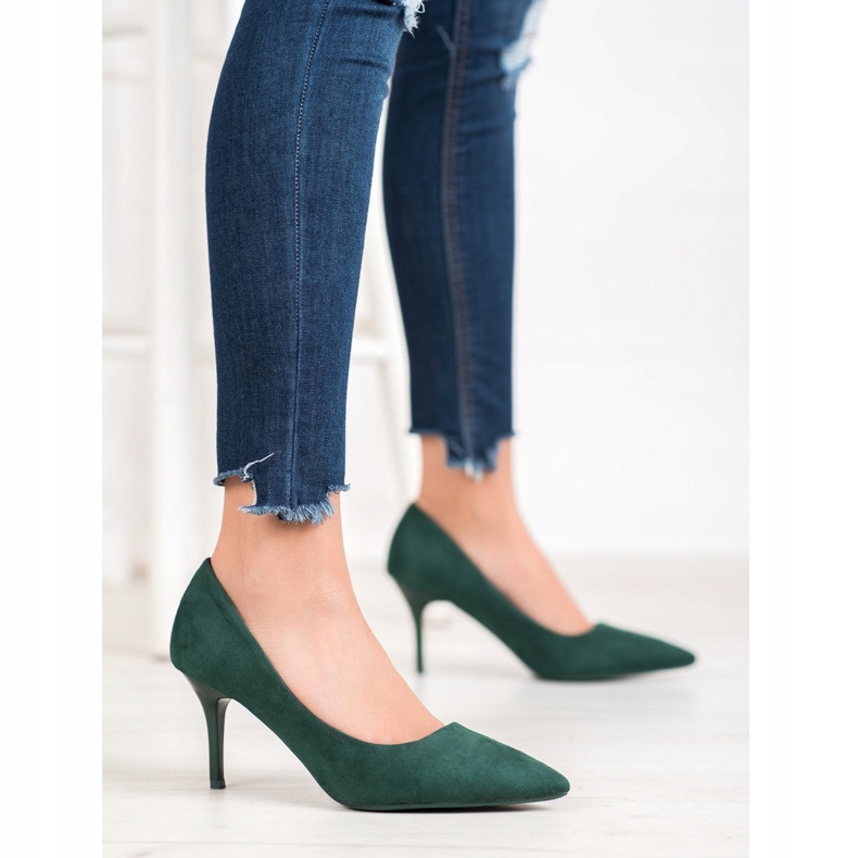 Small Swan Casual high heels green 2