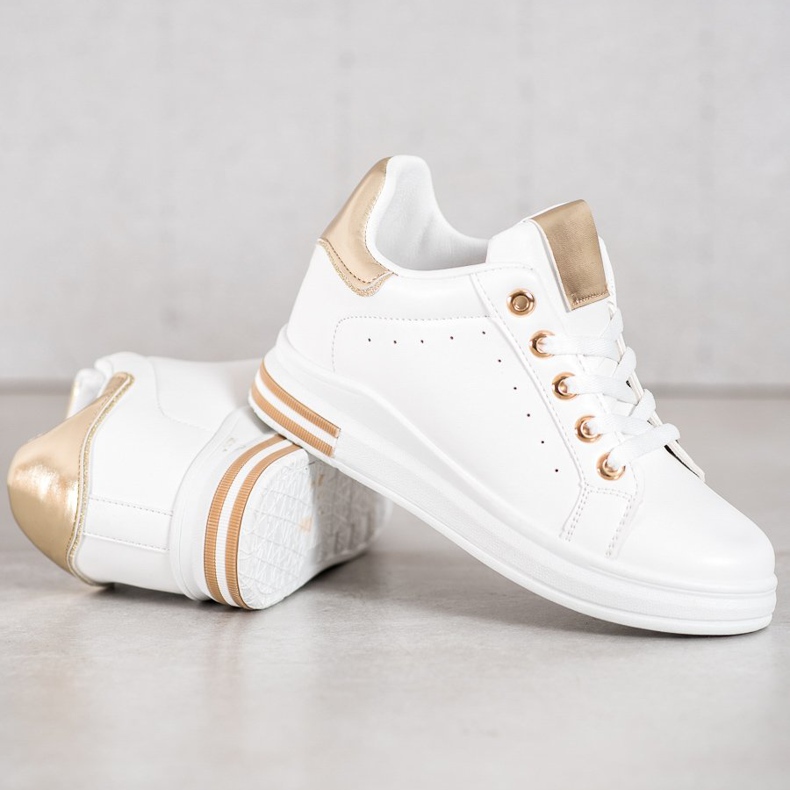SHELOVET Stylish White Sneakers 2