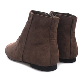 Suede Booties Chelsea boots 7-121 Khaki 1