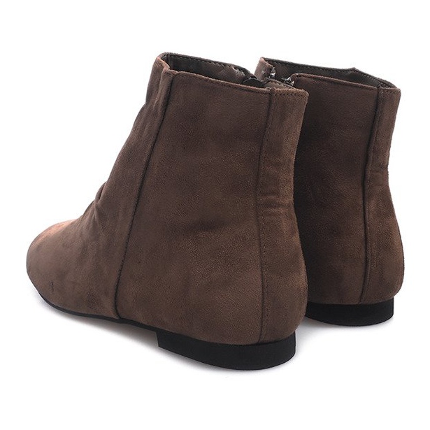Suede Booties Chelsea boots 7-121 Khaki 1