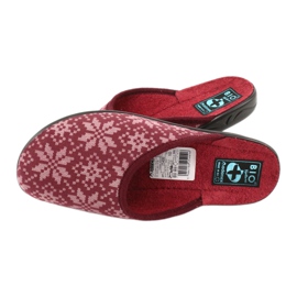 Velor Slippers Adanex 25409 Burgundy red multicolored 4