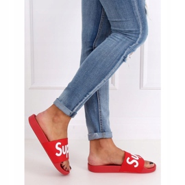 Red Women's red slippers CK110 Red 2