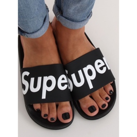 Black women's black slippers CK110 Black 1