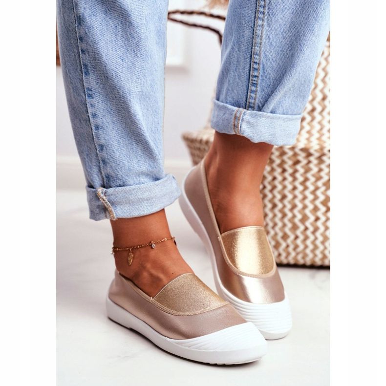 LU BOO Sneakers Slip On Slip-on Gold Sneakers Justy golden 2