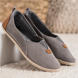 SHELOVET Gray Slipons grey 1