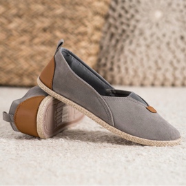 SHELOVET Gray Slipons grey 2