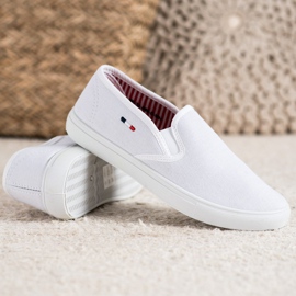 SHELOVET White Textile Sneakers 2 SHELOVET White Textile Sneakers 2