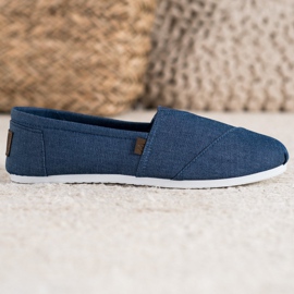 SHELOVET Navy Blue Slip On Sneakers 1