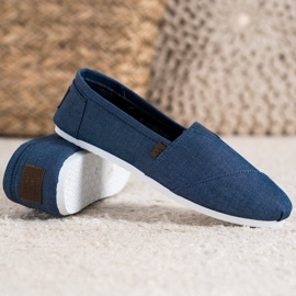 SHELOVET Navy Blue Slip On Sneakers 2