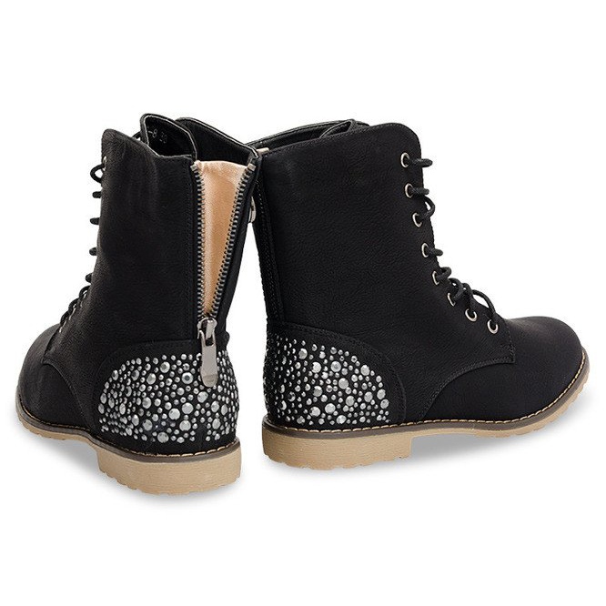 Richly decorated boots 1511-8 black 2