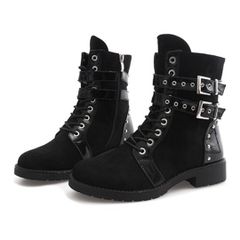 Suede Boots Workers A-52 Black 1