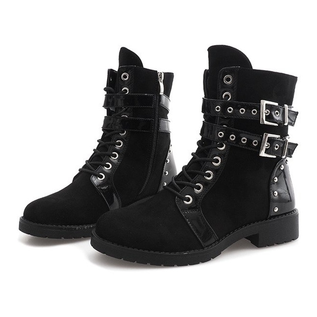 Suede Boots Workers A-52 Black 1