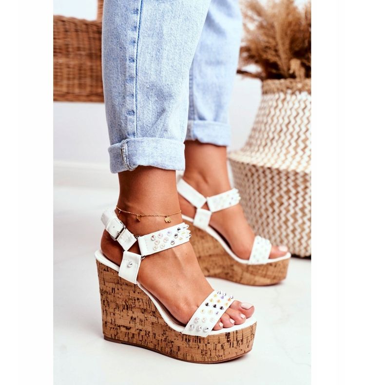 Women's Sandals On Wedge Lu Boo White Gail 2