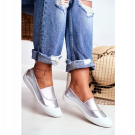 LU BOO Sneakers Slip On Slip-on Sneakers Silver Justy grey 2