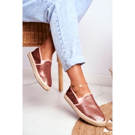 Women's Espadrilles, Braided Sole Pink Big Star DD274A163 2