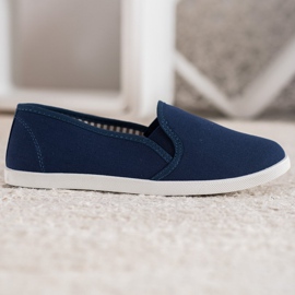 SHELOVET Comfortable Slip-On Sneakers blue 1