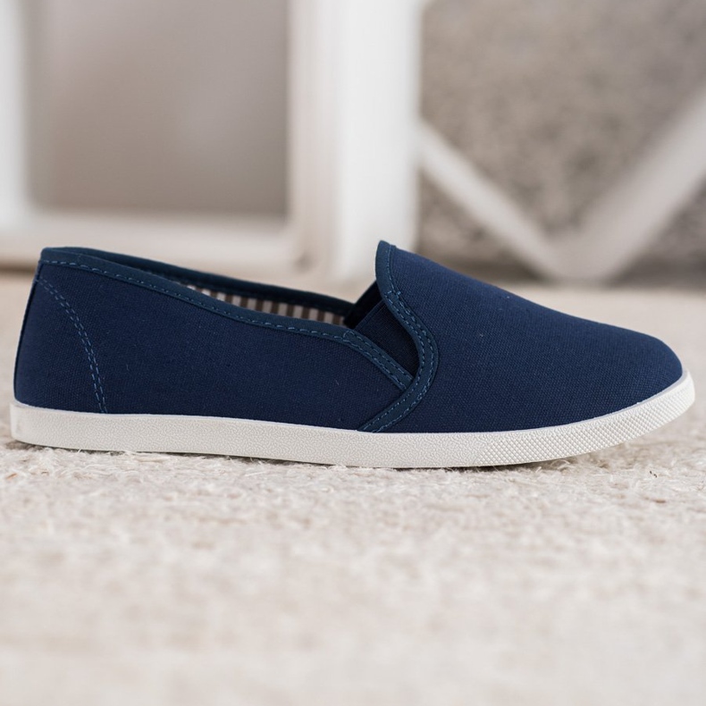 SHELOVET Comfortable Slip-On Sneakers blue 1