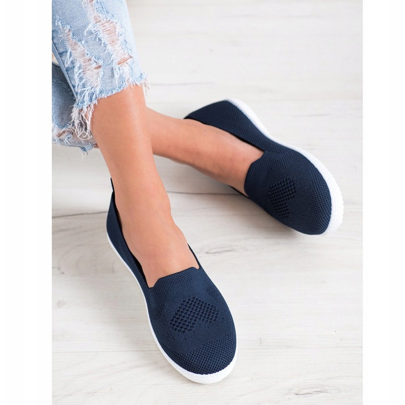 Via Giulia  Navy blue openwork sneakers 1