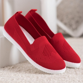 Via Giulia  Red openwork sneakers 1