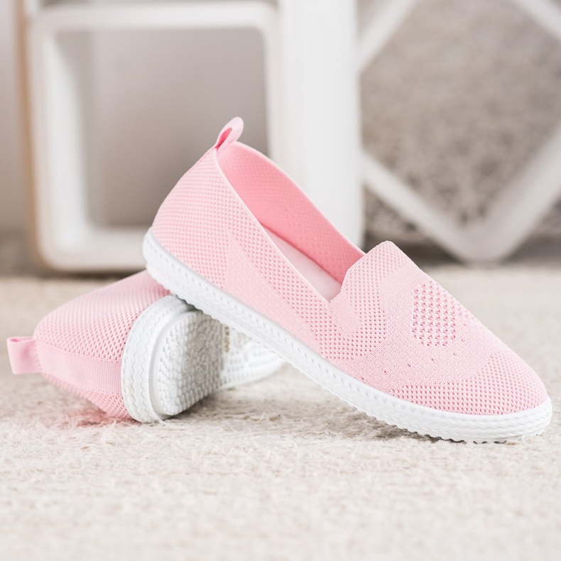 Via Giulia  Pink openwork sneakers 2