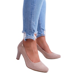 Women's Pumps Sergio Leone Beige Suede Orsola 2