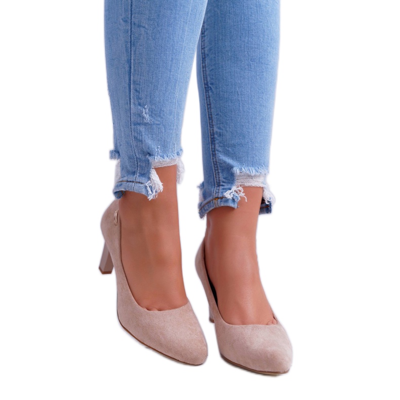 Women's Pumps Sergio Leone Beige Suede Orsola 3