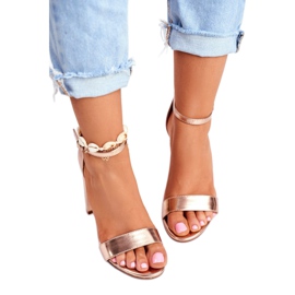 ADY Women's Sandals On A High Heel Gold Pink Anastasie golden 2 ADY Women's Sandals On A High Heel Gold Pink Anastasie golden 2