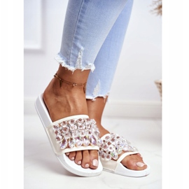 Women's Slippers Lu Boo Crystals White Bobbi 1