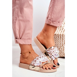 Women's Slippers Lu Boo Crystals Beige Bobbi 2 Women's Slippers Lu Boo Crystals Beige Bobbi 2